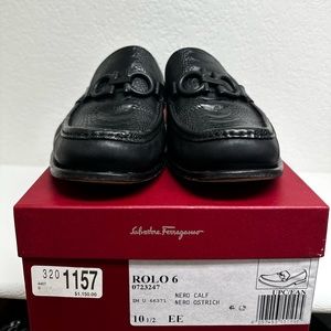 Men’s Ferragamo ostrich loafers